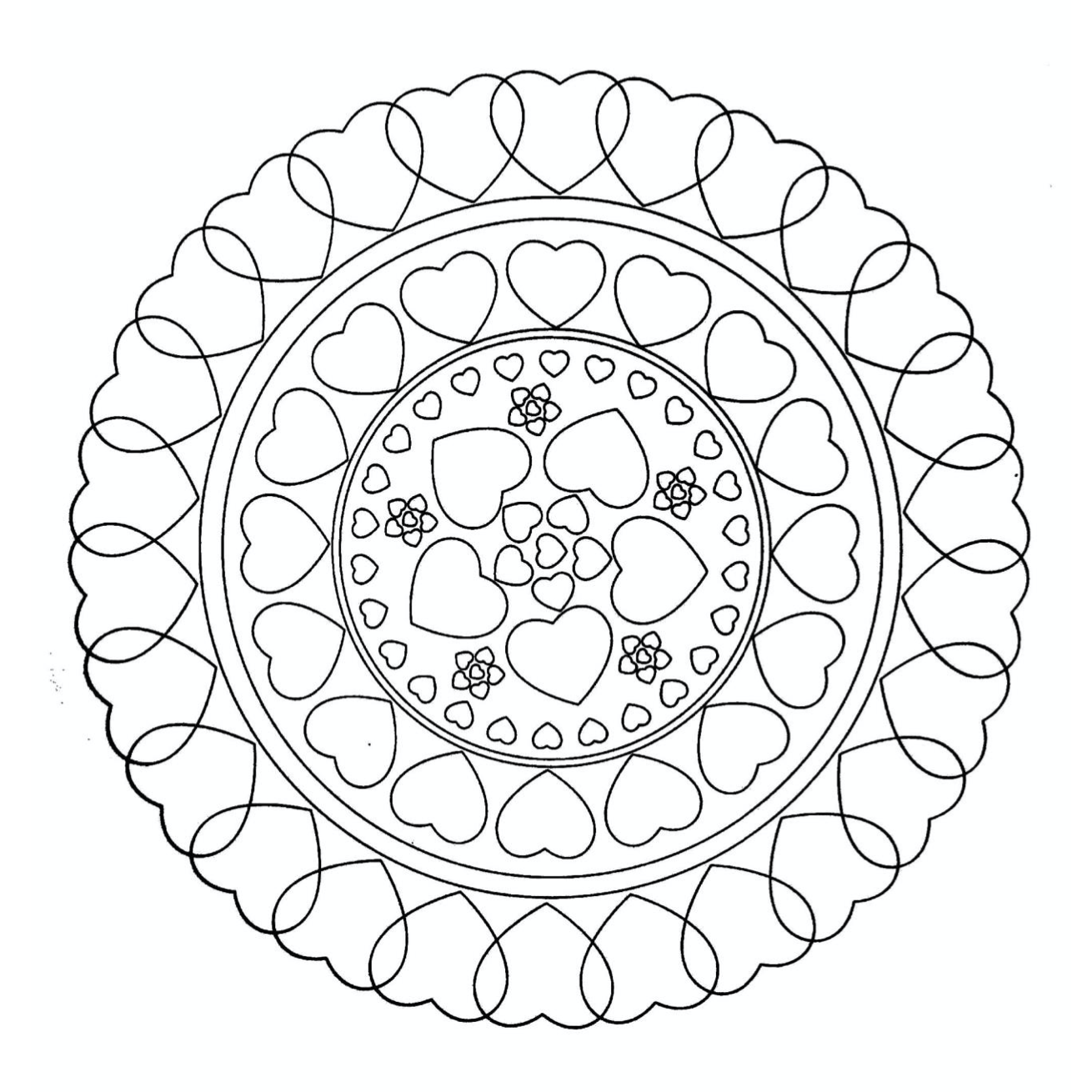 Easy_Heart_Mandala_Printable_Mandalaspainting.com